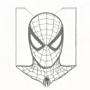spiderman mask tattoo design idea
