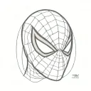 spiderman mask tattoo design idea