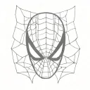 spiderman mask tattoo design idea