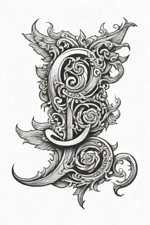 number 8 tattoo design idea