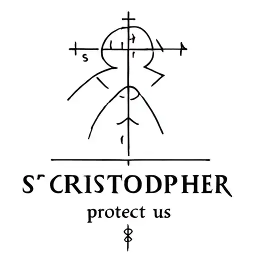 st christopher protect us tattoo design idea