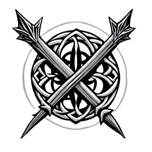 Celtic Arrow tattoo design idea