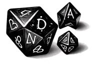 dnd d20 dice tattoo design idea