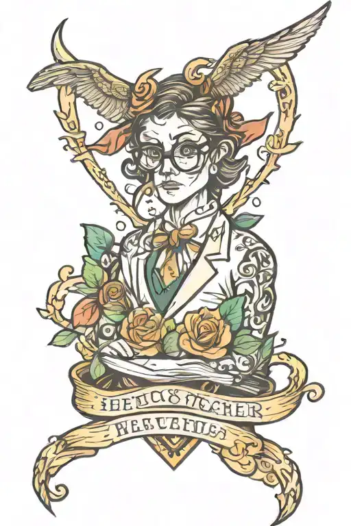 teacher tattoo design idea