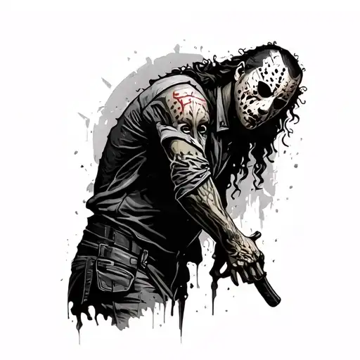 Jason vorhees and freddy krueger tattoo design idea