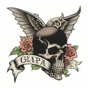 death date gpa tattoo design idea