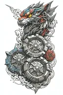 beyblade X tattoo design idea