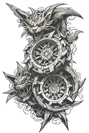 beyblade X tattoo design idea