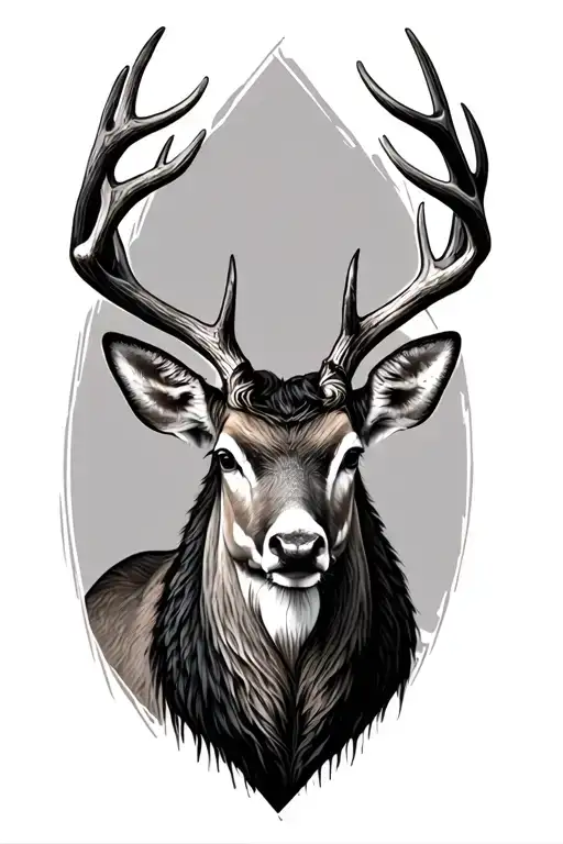 deer antlers shaped like tattoo design idea