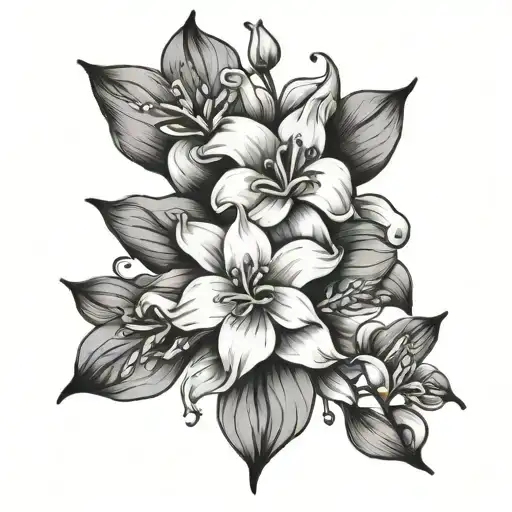 Jasmine tattoo design idea