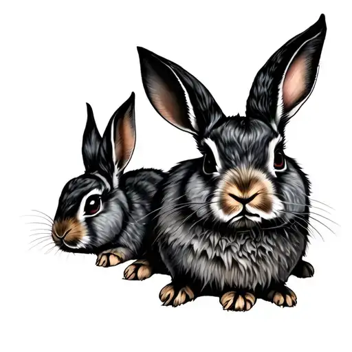 Fire Rabbit tattoo design idea