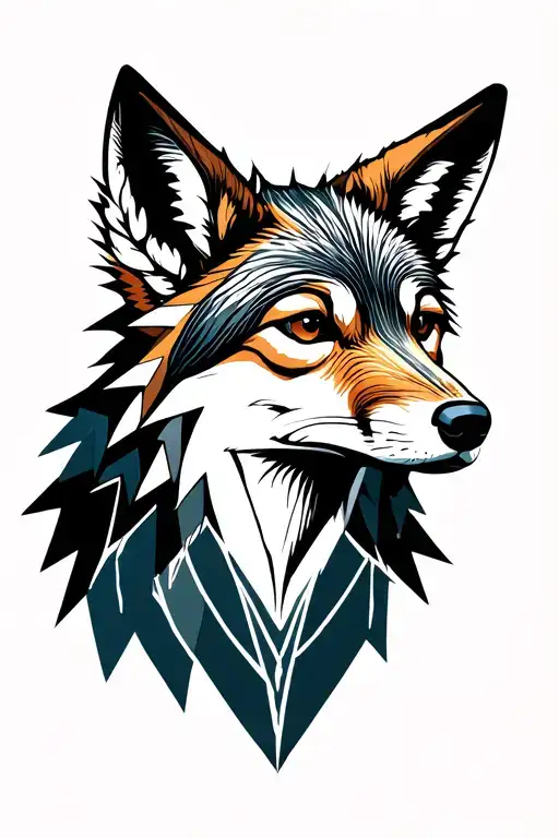 Coyote tattoo design idea