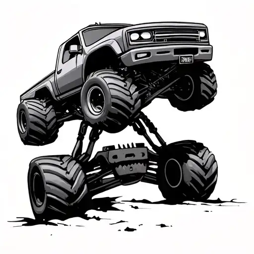 Monster Truck tattoo design idea
