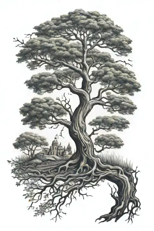 kidney tree of life tattoo design idea