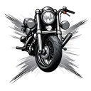 Heartbeat Motorcycle tattoo design idea