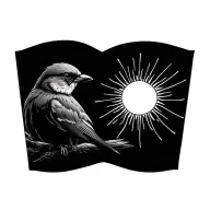 lark and sun  tattoo design idea