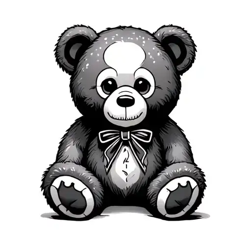 Dead Teddy Bear tattoo design idea