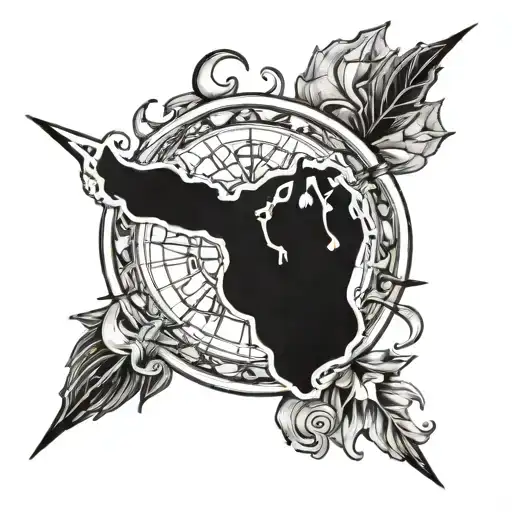 True North tattoo design idea