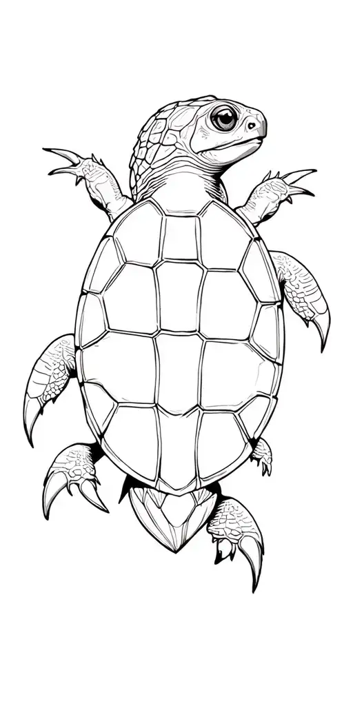 red eared slider turtle tattoo design idea
