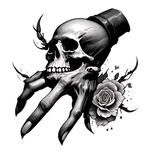 skull hand tattoo tattoo design idea