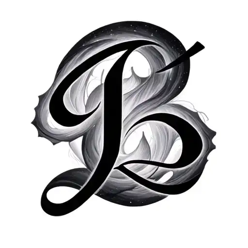 abstract random with Jeanna word tattoo design idea