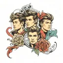 one direction tattoo design idea