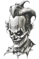 joker skull tattoo design idea