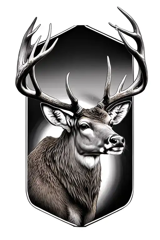 deer antlers raped around leg tattoo tattoo design idea