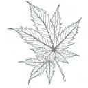 hemp leaf tattoo design idea