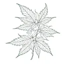 hemp leaf tattoo design idea