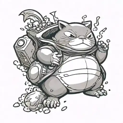 Snorlax with Asterix's magic potion tattoo design idea