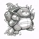 Snorlax with Asterix's magic potion tattoo design idea