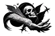Sometimes a blessing can feel like burden, just keep going forward.If Death wants me, it’ll have to destroy me. tattoo design idea