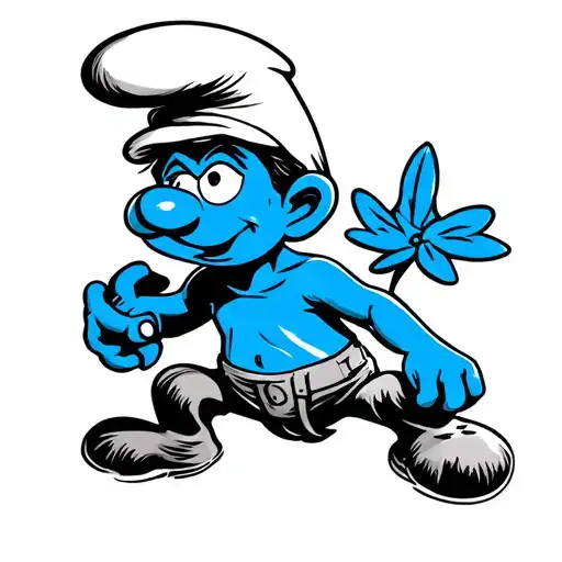Smurf tattoo design idea