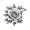 Tudor Rose tattoo design idea