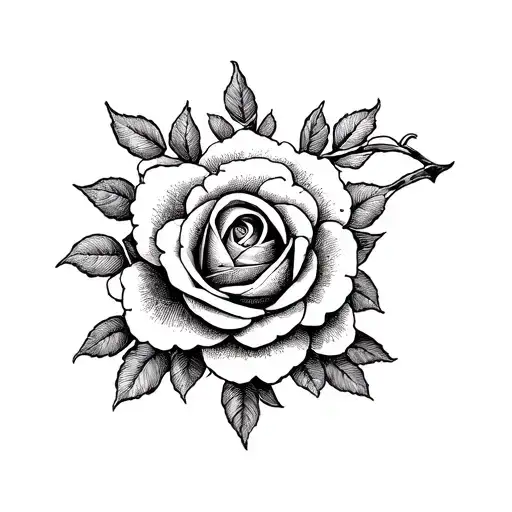 Tudor Rose tattoo design idea