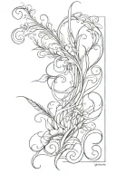 The word "unruly" vertically, neck tattoo tattoo design idea