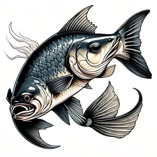 snook and triple tail  tattoo design idea