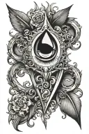lucifer tear drop tattoo design idea