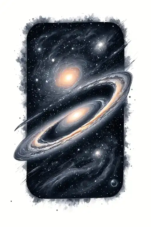andromeda galaxy tattoo design idea