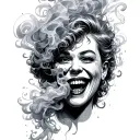 laugh now cry later smoke  tattoo design idea