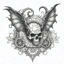Avenged Sevenfold Deathbat tattoo design idea