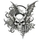 Avenged Sevenfold Deathbat tattoo design idea