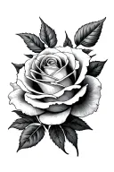 fine line rose wrap tattoo design idea