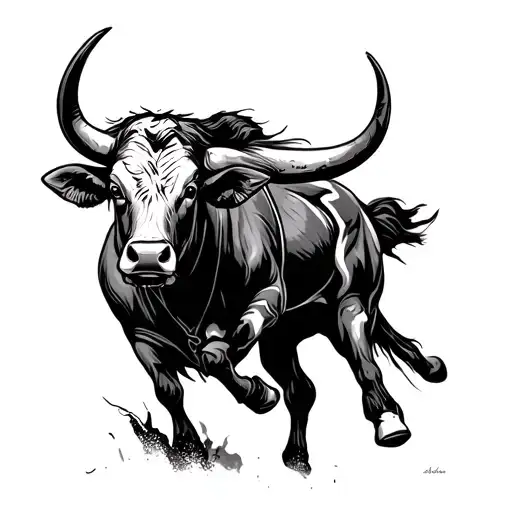 bull rider tattoo design idea