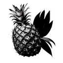 Upside Down Pineapple tattoo design idea