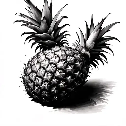 Upside Down Pineapple tattoo design idea