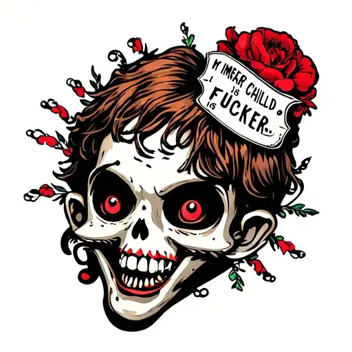 my inner child is a mean little fucker tattoo design idea