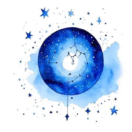 aquarius constellation tattoo design idea