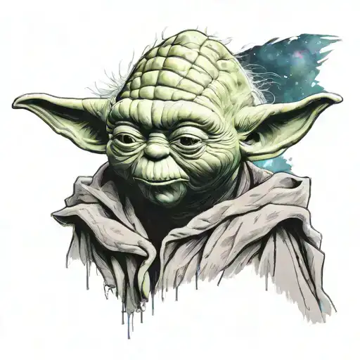 maître Yoda star wars tattoo design idea